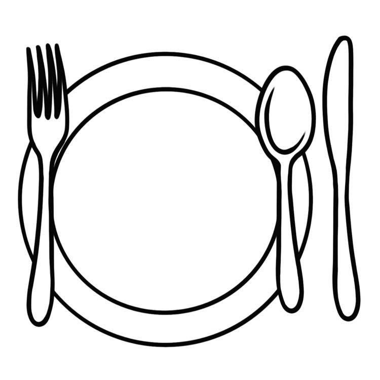 graphic of an empty plate