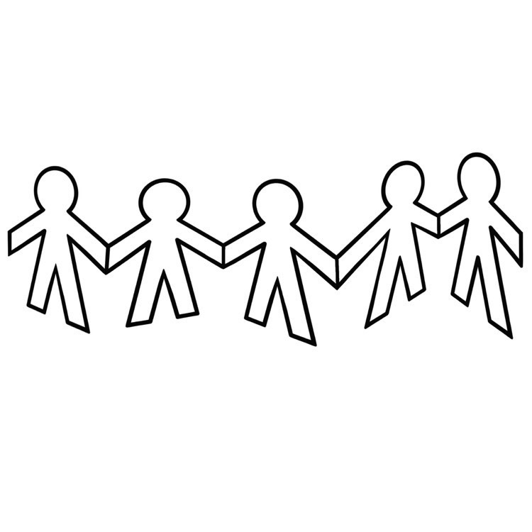 graphic of paper dolls holding hands