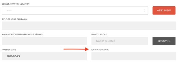 photo of application expiration date field